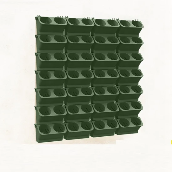 현대 홈 수직 정원 녹색 수직 벽 교수형 수경 PP 꽃 냄비 쌓을 수있는 플라스틱 수직 화분
